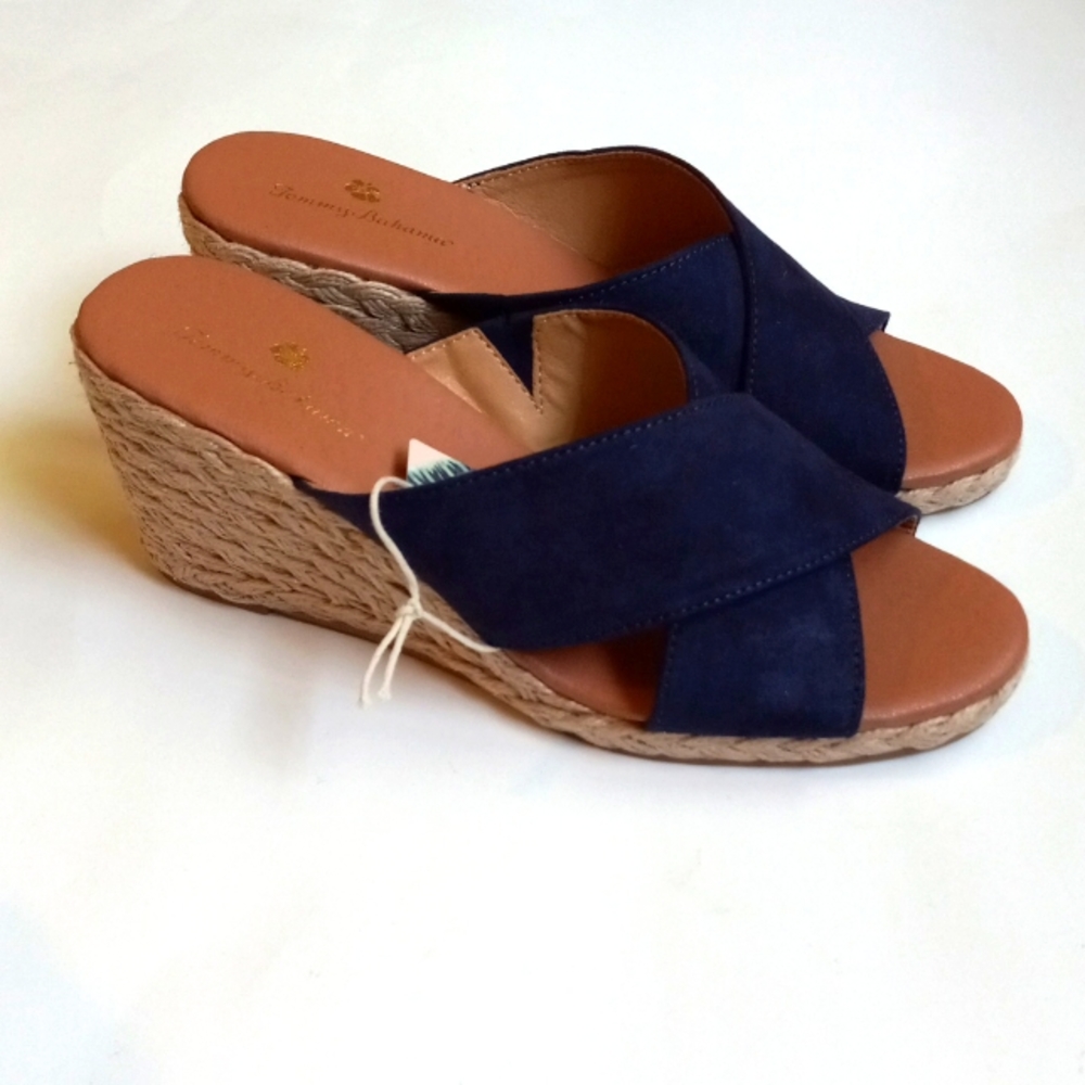 TOMMY BAHAMA  NAVY WEDGE ESPRADILLA SANDALS